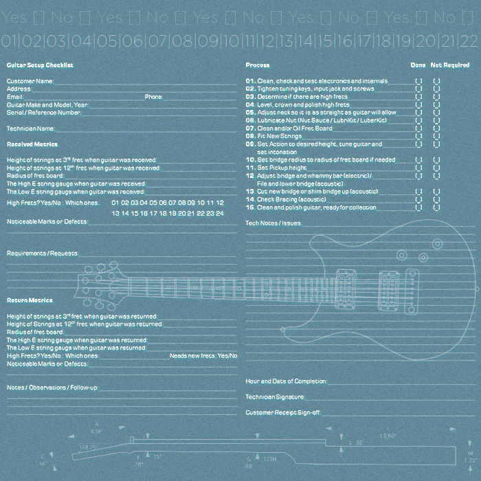 The Guitar Setup Checklist