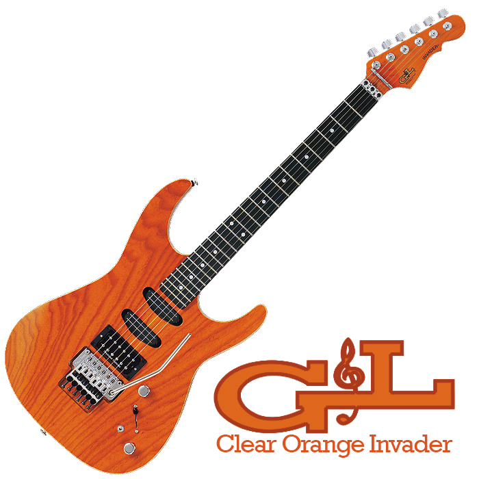 G&L Clear Orange Invader