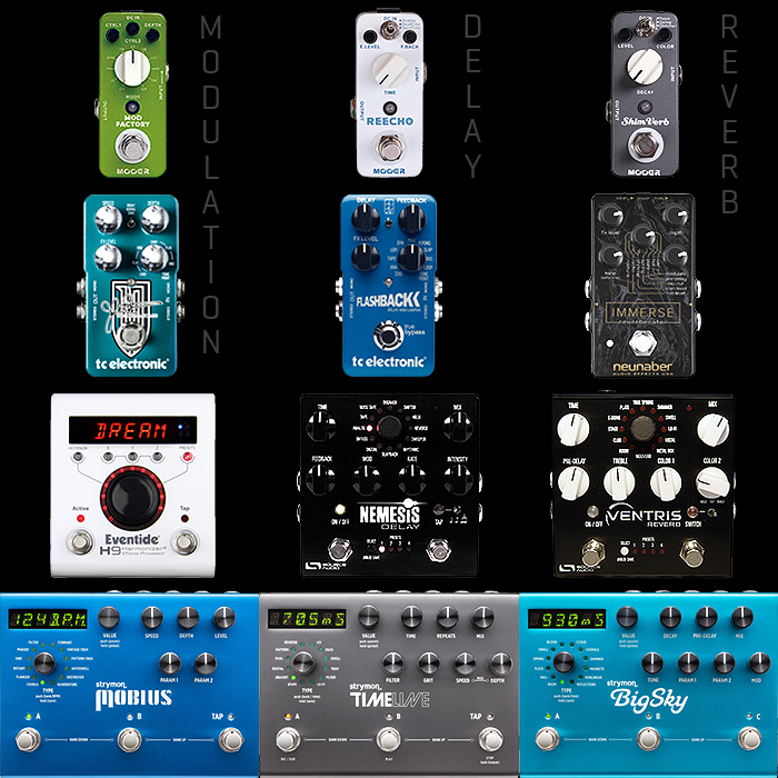 Eekhoorn zonde ruimte Guitar Pedal X - GPX Blog - Sizing Up Guitar Effects Pedals - Modulation,  Delay and Reverb