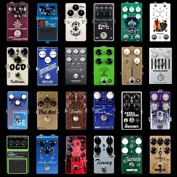 Low gain deals overdrive pedal