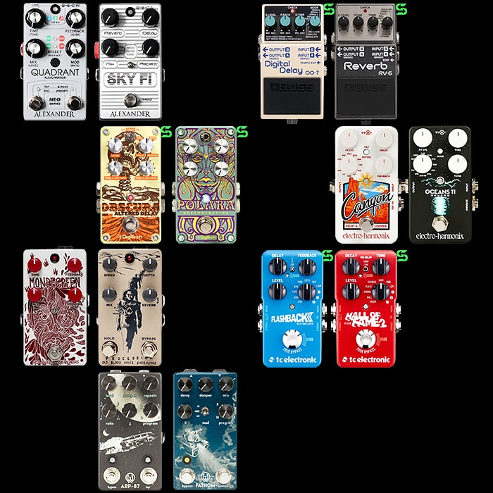 7 Great Compact Multi-Mode Delay and Reverb Pedal Duos