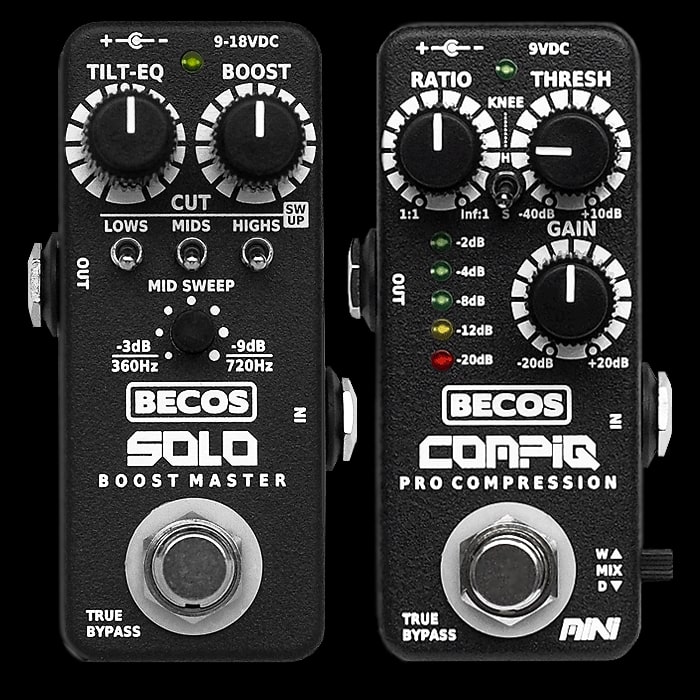 Romanian Pedal-Maker Becos Launches Really Cool Mini Boost and Compressor Pedals