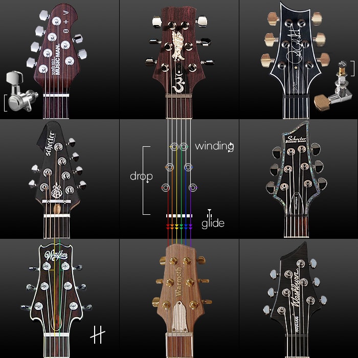 Further Thoughts on Guitar Tuning Fidelity, Locking Machine Head Types and Arrangement