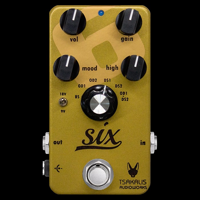 Tsakalis Launches the 'Six' Boost, Overdrive and Distortion Pedal which supposedly covers BluesBreaker, Timmy and KOT Tones