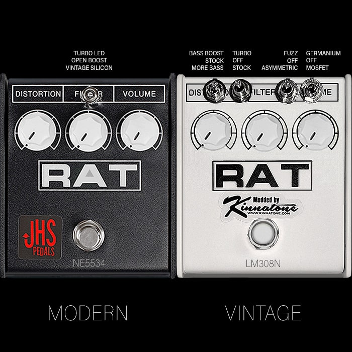 Guitar Pedal X - News - A Tale of 2 Rats - JHS and Kinnatone Modded ProCo  Rat 2 Pedals