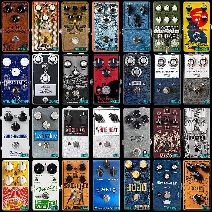 28 of the Best Compact Tone Bender Style Fuzz Pedals - All 9 Varieties!