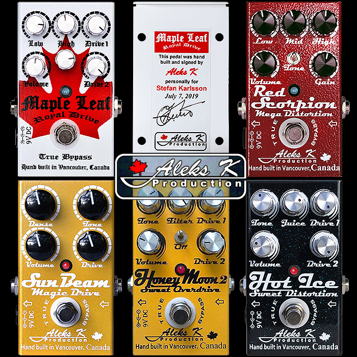 Aleks K Production - Superior Quality Drive Pedal Dynasty from the West Coast of Canada