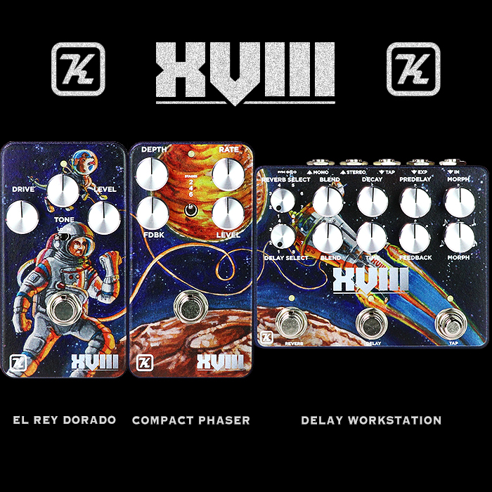 Keeley Electronics Unleashes Spectacular XVIII Anniversary Space Panorama Trio - El Rey Dorado Overdrive, Compact Phaser and Delay Workstation