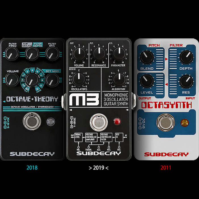 Subdecay Releases its 3rd Guitar Synth Pedal - the M3 Monophonic 3 Oscillator Guitar Synth