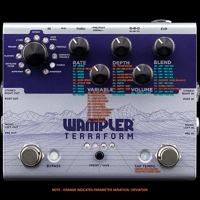 Brian Wampler Finally Releases his 11 Mode Terraform Modulation Workstation after a Year's Worth of Tweaking