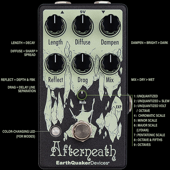 Guitar Pedal X - GPX Blog - Earthquaker Devices' Fantastic Forthcoming V3  Afterneath Otherworldly Reverberator is actually an entirely new pedal with  its 9 New Modes