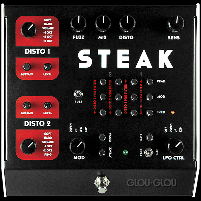 Glou-Glou Returns with the STEAK Multi-Band, Modulating, Oscillating, Multi-Mode Dual Voice Distortion Station