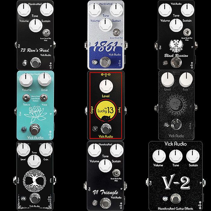 Mike Vickery's largely Tuxedo-style Vick Audio Pedals underline a certain air of effortless authentic elegance