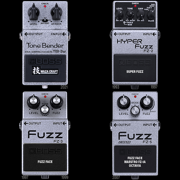 Boss Fuzzology - FZ-2, FZ-3, FZ-5, & TB-2W