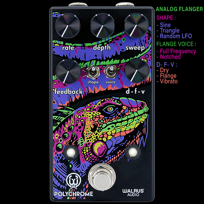 Walrus Audio Delivers its New Polychrome Analog Flanger on a similar template to its Julia and Lillian Modulation Pedals