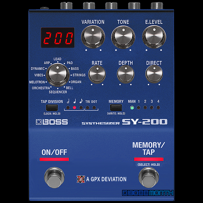 In the Wake of Boss's superbly successful SY-1 Synthesizer - Synth fans could really do with a SY-200 edition - with even more flavours and Presets!