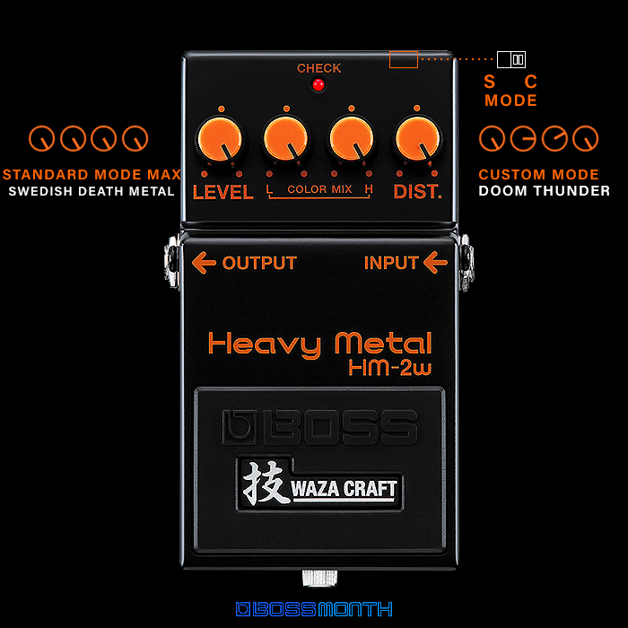 Guitar Pedal X - GPX Blog - The Boss HM-2W Heavy Metal Waza Craft Edition is just as Viscerally Exciting as original - with extra Thunder on new Custom Setting