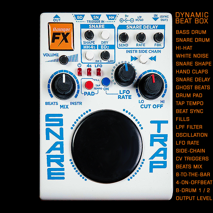 David Rainger's Rainger FX Delivers Yet Another Genius Pedal Innovation - the Snare Trap Dynamic Beatbox