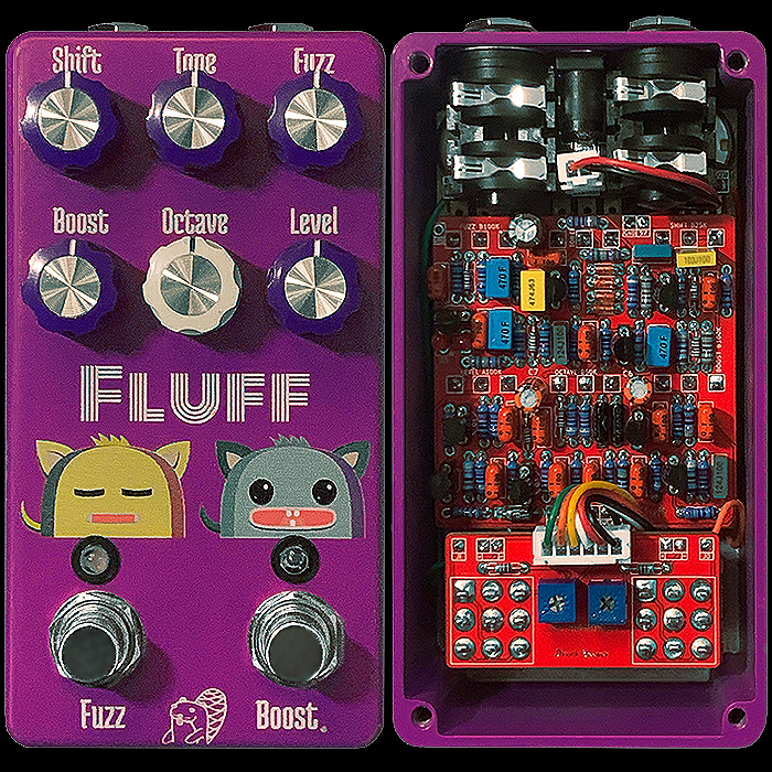 Vitalii Bobrov's Drunk Beaver Fluff Fuzz Magnificently Combines Big Muff Style Fuzz with Upper Octave and Independent Linear Boost