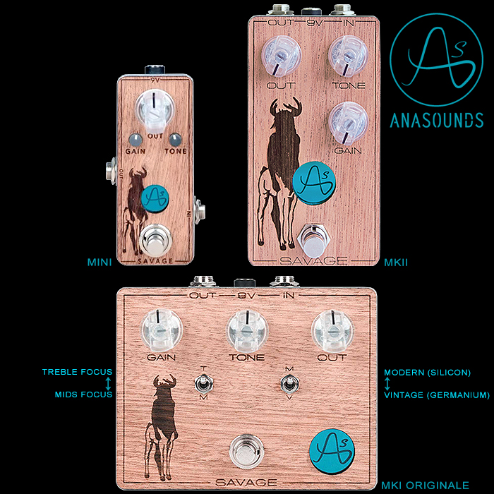 Anasounds Savage Overdrives are Another Particularly Fine Take on the Klon Centaur Circuit