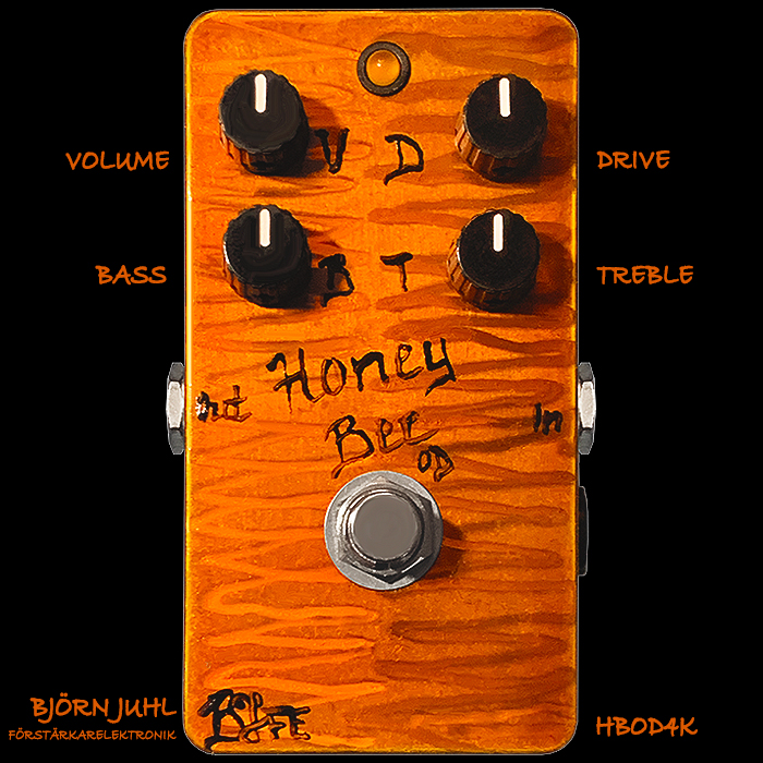 BJFE 4K Honey Bee Overdrive is the Ultimate in Dynamic, Warm, Sweet and Smooth Sounding Overdrive - the very definition of Mellifluous!