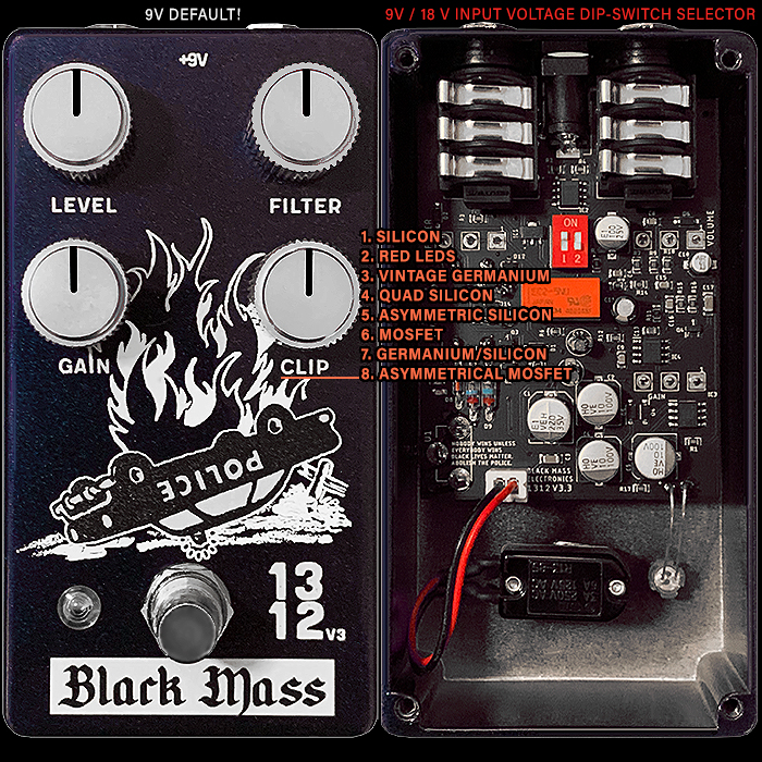 Black Mass's 1312 V3 Rat-style Distortion is another worthy contender with 8 Great Clipping Options and 18V charge pump onboard