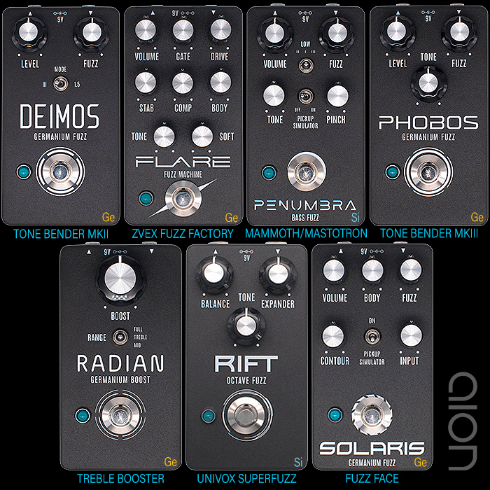 Aion FX Raises its Fuzz Pedal Game with 7 smart takes on several of those legendary circuits