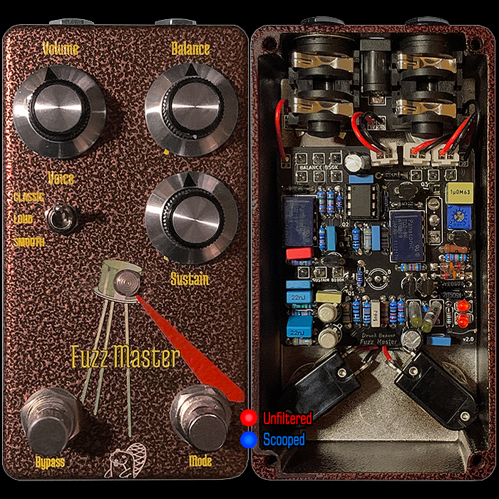 Drunk Beaver's latest Fuzz Master Pedal Perfects the Maestro FZ-1S Formula with Silicon BC109C and MPSA20 Transistors