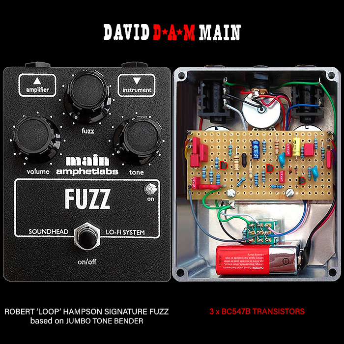 David Main's Signature Robert 'Loop' Hampson Amphetlabs Silicon Fuzz is briefly available again courtesy of Joe's Pedals