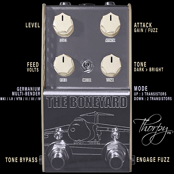 ThorpyFX Masters the Germanium Multi-Bender Format with its Superbly Visceral, Versatile and Veritable Fuzz Factory of Tone Benders - The Boneyard Fuzz