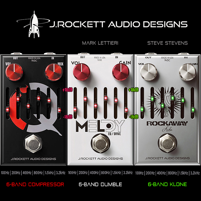 J Rockett's 6-Band EQ Trio of Compressor and 2 Overdrives makes for a Very Compelling Trifecta