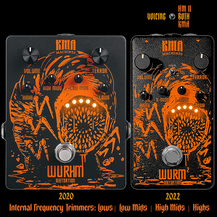 Enrico Preuß' KMA Machines Shrinks and Enhances its Legendary Wurm HM-2 Style High Gain Distortion - now in Compact MK2 Format