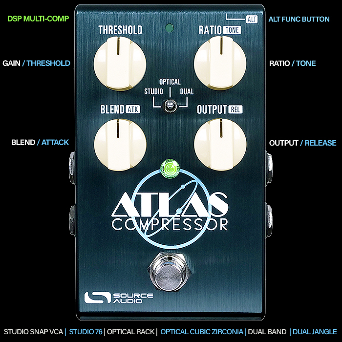 Source Audio's Atlas DSP Multi-Compressor with 6 onboard Presets Aims to be the Ultimate All-in-One Single Box Compressor