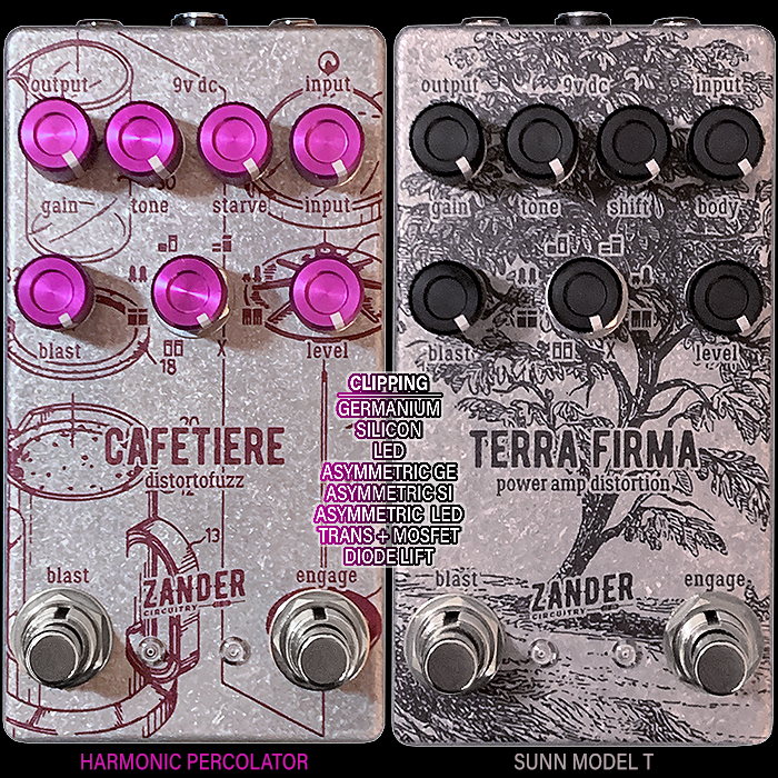 Zander Circuitry Completes its Range Revamp with Two More Gems - The Cafetiere DistortoFuzz and Terra Firma Power Amp Distortion