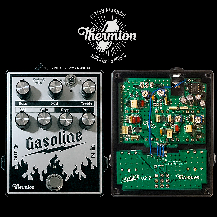 Thermion's Gasoline High Octane Drive is an Incredibly Tight and Crisp Superior Rock and Metal Tone Machine - Now in more Compact and Practical V2 Enclosure