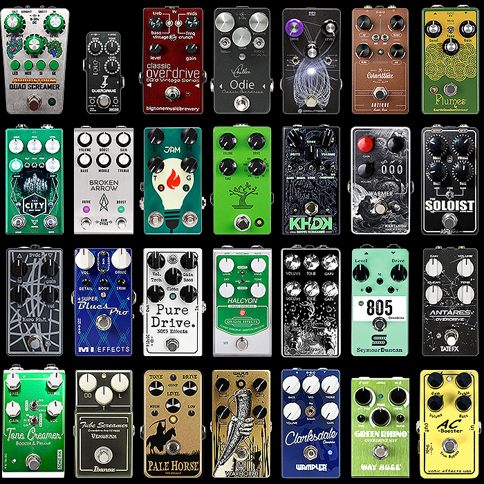 28 of the Best Enhanced and Extended Range Compact Tube Screamer Style Overdrives