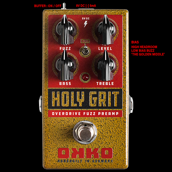 OKKO's Holy Grit Pedal is the perfect combination of Preamp / Overdrive and Fuzz - another great Fuzzy-Drive Contender