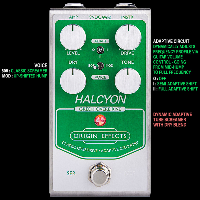 Guitar Pedal X - News - Origin Effects' Halcyon Green Overdrive is