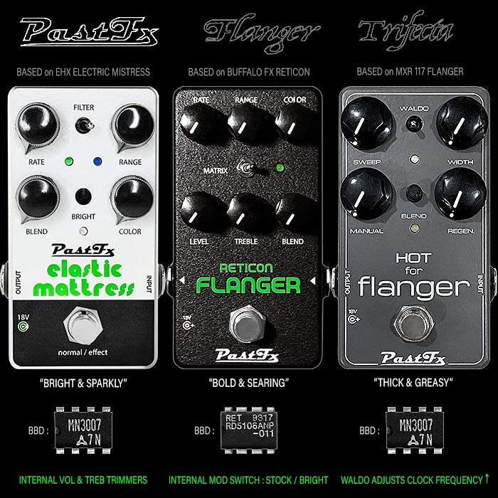 PastFX's Vintage Flanger Circuit Recreations in Modern Enclosures are the Perfect All-rounder Trifecta for anyone who's properly into Flanging