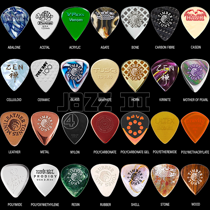 28 Shades of Jazz !!! - Preferred Plectrum Size / Material / Brand