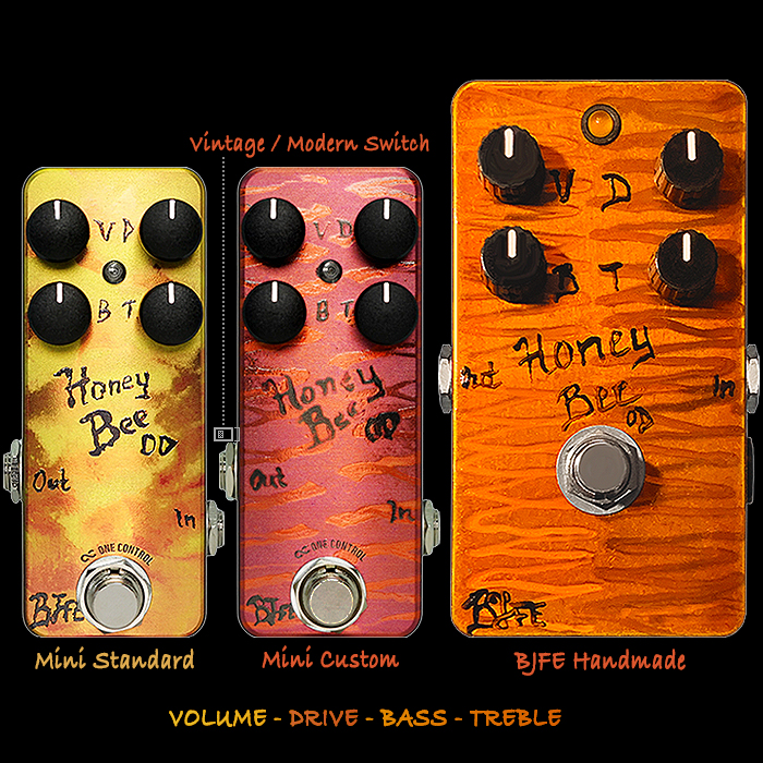 Guitar Pedal X - GPX Blog - OneControl shrinks Classic 4-Knob BJFE Honey  Bee Overdrive into 2 Editions of Mini Enclosure as a 20th Anniversary  Homage to that celebrated circuit