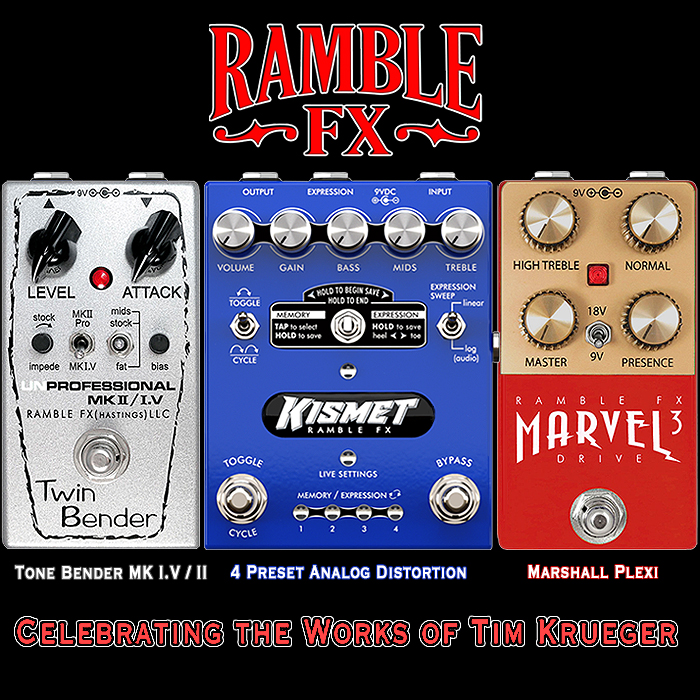 Pédales Marshall : Free The Tone, Catalinbread, Ramble FX et Wampler