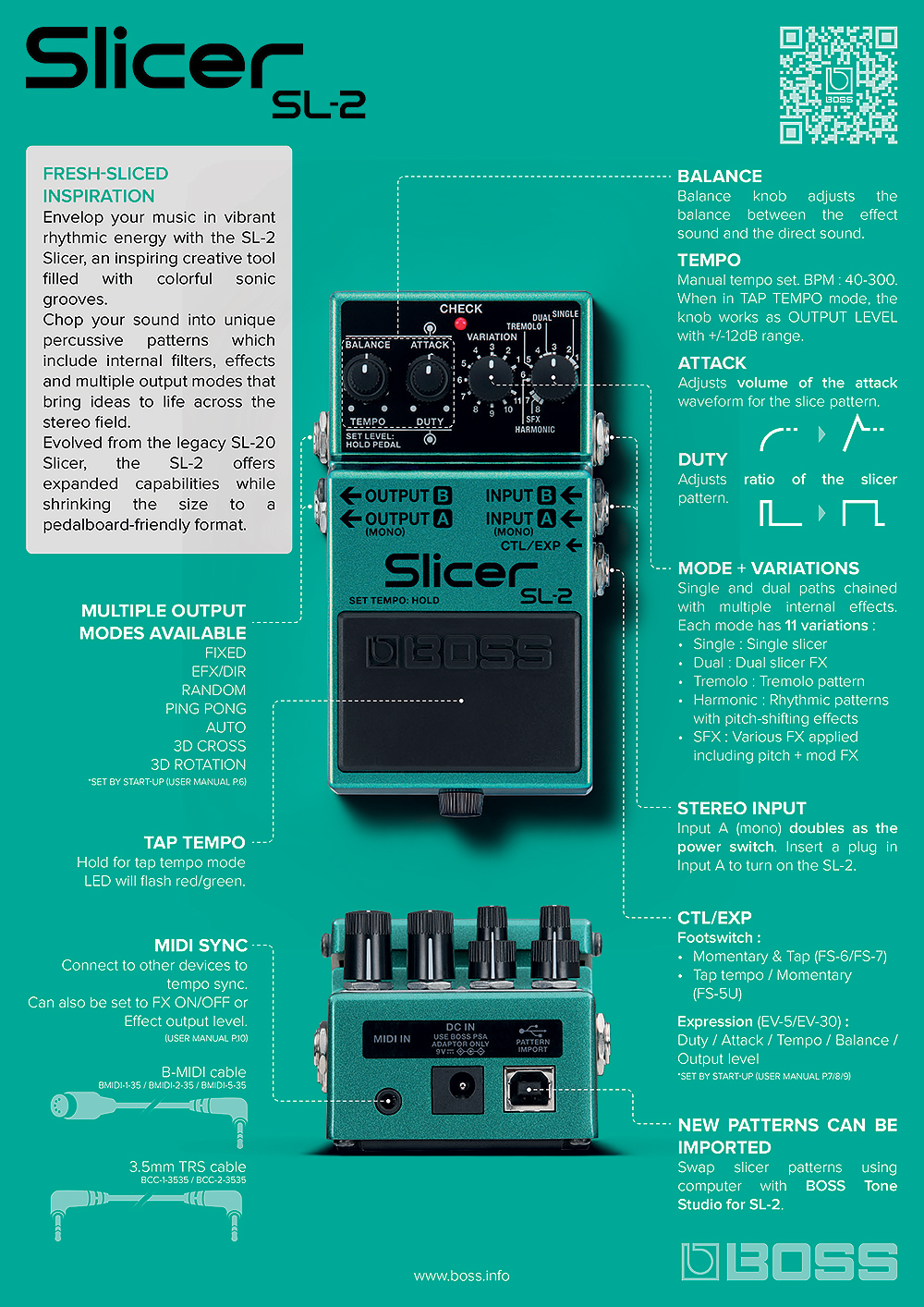 Guitar Pedal X - News - Boss Revives and Shrinks its Slicer Audio