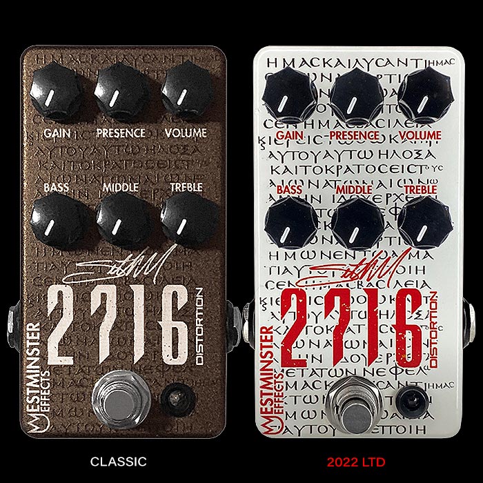 As Westminster Effects' 2716 High Gain Distortion Pedal lands in the Reference Collection, they also introduce a limited White & Red colourway run for 2022