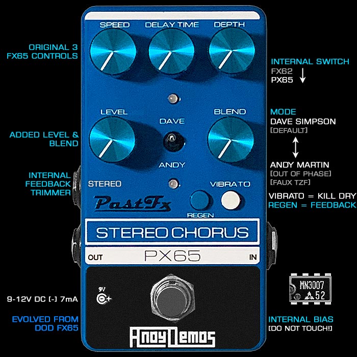 PastFX's PX65 Stereo Chorus brilliantly revives and massively expands on the DOD FX65