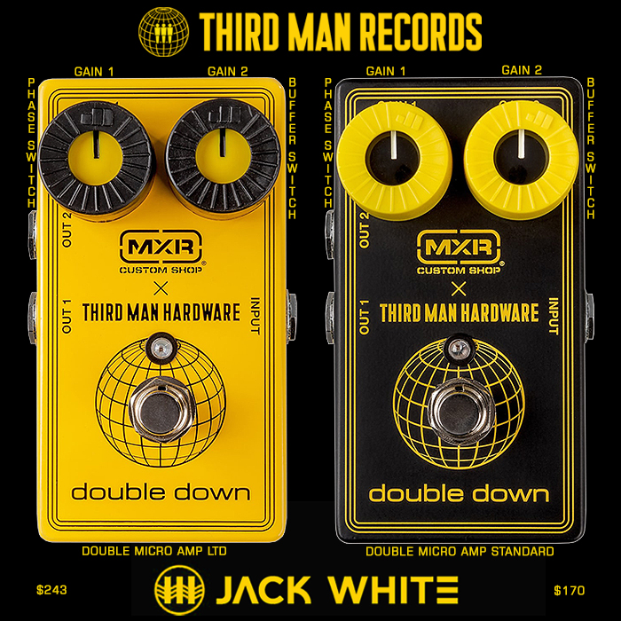 Jack White's 5th Third Man Records Signature Effects Pedal is the MXR Double Down 2-in-1 Microamp with dual outputs