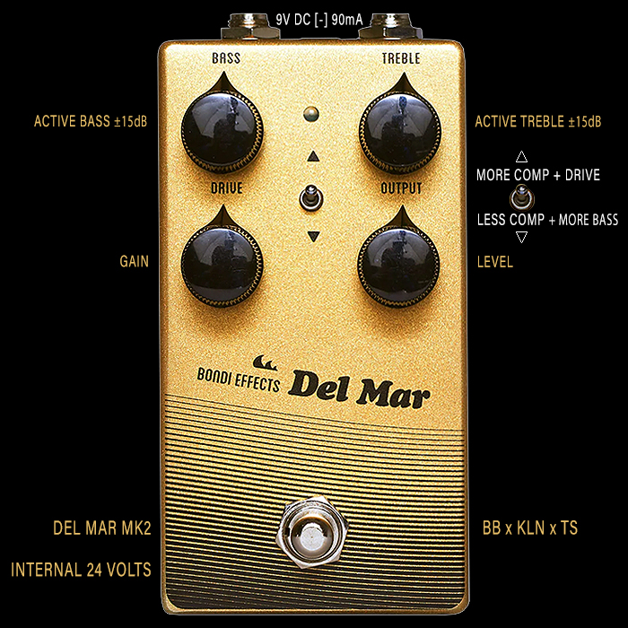Bondi Effects further enhances its Legendary Dynamic / Transparent Del Mar Overdrive - now in refined MK2 Edition