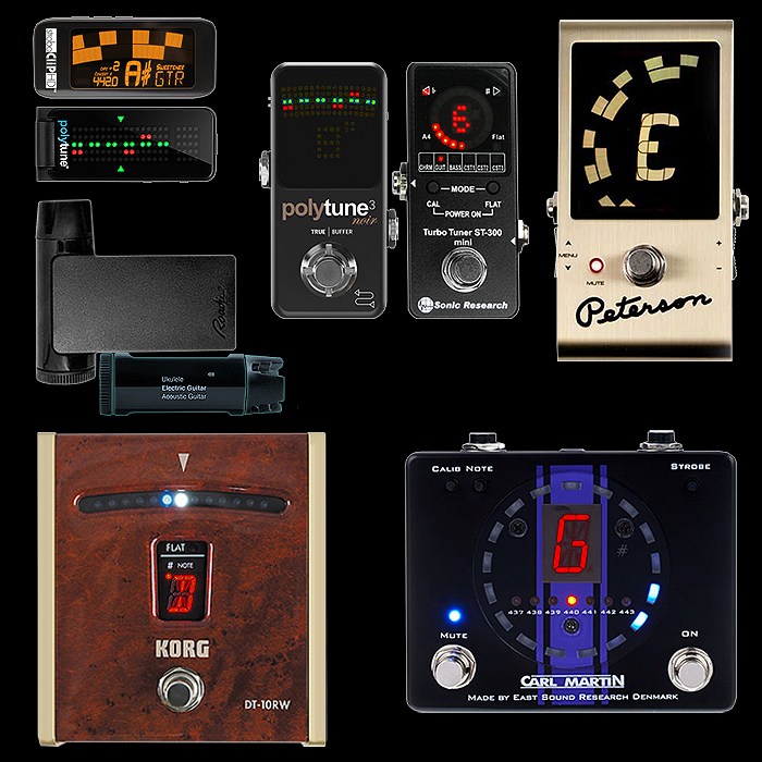 Favourite Guitar Tuning Pedals and Devices of different sizes