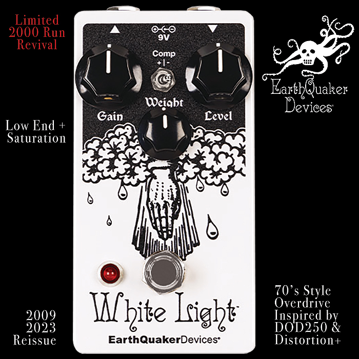 EarthQuaker Devices reissue 2,000 units of their 70's inspired White Light Hard Clipping Overdrive