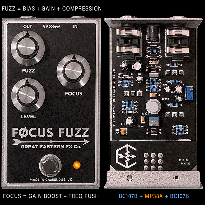 David Greeves pretty much Reinvents the Classic Fuzz with his effortless and innovative Great Eastern FX Focus Fuzz